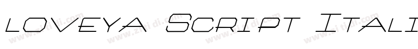 loveya Script Italiｃ字体转换